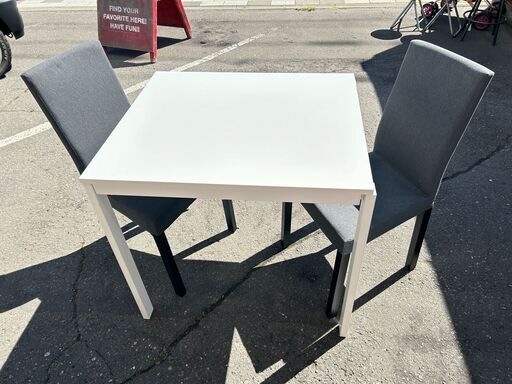 苫小牧発 ikea ダイニングセット vangsta 伸長式テーブル ホワイト kattil シェッティル チェア まとめ売り used