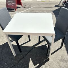 苫小牧発 ikea ダイニングセット vangsta 伸長式テーブル ホワイト