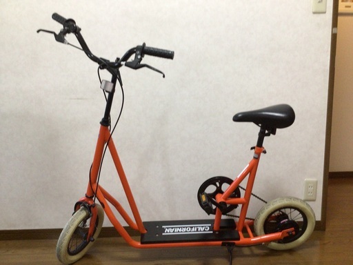 スケーターバイク キックスケーター キックボード&自転車一体型 赤色