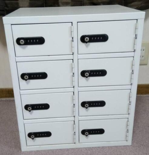 エーコー 貴重品一時保管庫 2列4段8人用 LK-308 【ダイヤル錠（ダイヤルナンバーロック）】