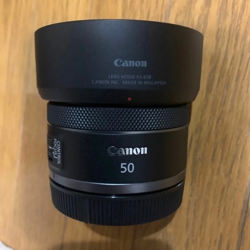 CANON　RF50mm f1.8 stm  純正フード　保護フィルター付き