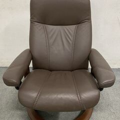 EKORNES/エコーネス ストレスレスチェア ノルウェー リクライニング 本革 ソファ ブラウン 中古家具 店頭引取歓迎 R8702