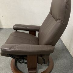 EKORNES/エコーネス ストレスレスチェア ノルウェー リクライニング 本革 ソファ ブラウン 中古家具 店頭引取歓迎 R8702