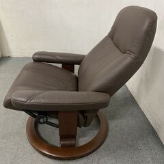 EKORNES/エコーネス ストレスレスチェア ノルウェー リクライニング 本革 ソファ ブラウン 中古家具 店頭引取歓迎 R8702