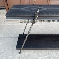 ツイストアイアンラック 2段テーブル