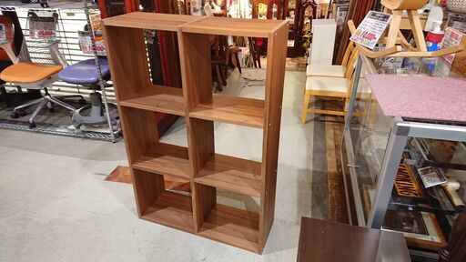 無印良品｜スタッキングシェルフ｜3段×2列｜ウォールナット材