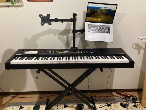 YAMAHAキーボード CK88 スタンド、ケース、ペダル、パソコン台フルセット
