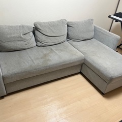 ☆ジモティ割あり☆ IKEA ソファー グレー系 クリーニング済 YJ5394