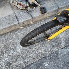 折りたたみ自転車　ＨＵＭＭＥＲ　２０インチ　６変速　黄色　配達可能