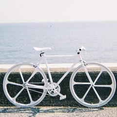 通販 激安 ピストバイク（オールホワイト） 自転車本体