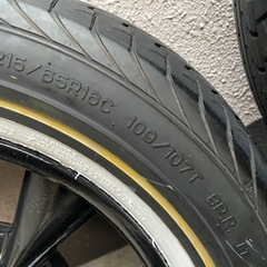 ハイエース　ホイール　タイヤバリ山2023年製　4本セット ホワイトレター
