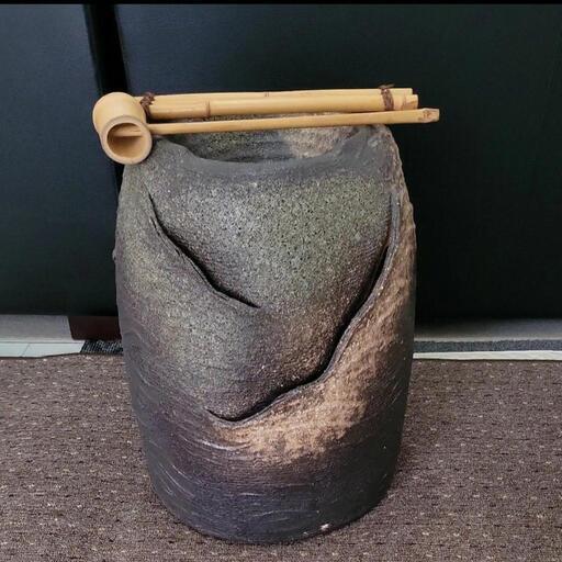 信楽焼 電動つくばい