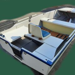 12F FRP 小型ボート 5馬力エンジン 登録検査なし 小型トレラー付き