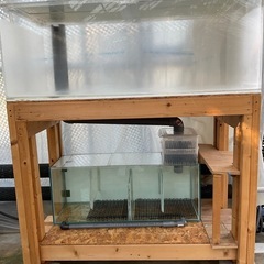 期間限定値下げ　早い者勝ちです　1200×60×45 オーバーフロー水槽  濾過層、水槽台