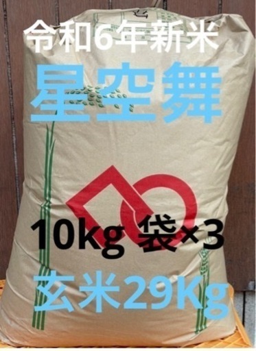 令和6年新米星空舞玄米29Kg