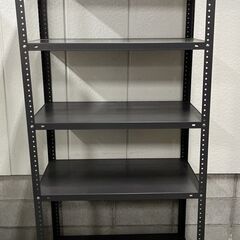 5段 スチールラック 飾り棚 収納棚 グレー 幅88cm×奥行4...