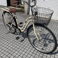 【27インチ自転車】美品❗️6段変速　LEDオートライト付　前後タイヤ、鍵新品❗️スペアキーあり　若林自転車　膳所店　SALE中❗️