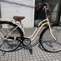 【27インチ自転車】美品❗️6段変速　LEDオートライト付　前後タイヤ、鍵新品❗️スペアキーあり　若林自転車　膳所店　SALE中❗️