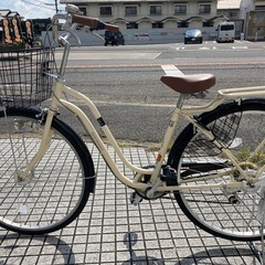 【27インチ自転車】美品❗️6段変速　LEDオートライト付　前後タイヤ、鍵新品❗️スペアキーあり　若林自転車　膳所店　SALE中❗️