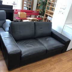 3人掛けソファー IKEA レザー ブラウン【取りに来れる方限定！】