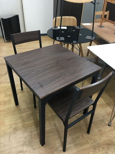 ★ジモティ割あり★2人掛け ダイニングテーブルセット  W70×D70×H71 クリーニング済み SJ7090
