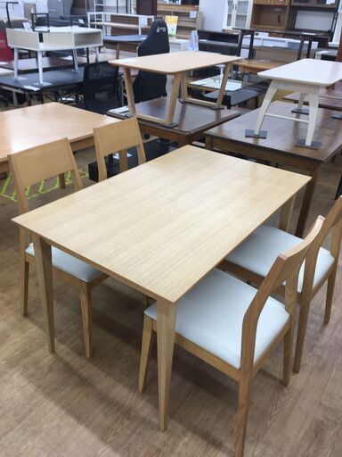 ★ジモティ割あり★ 4人掛け ダイニングテーブルセット  W120×D75×H71 クリーニング済み SJ7092