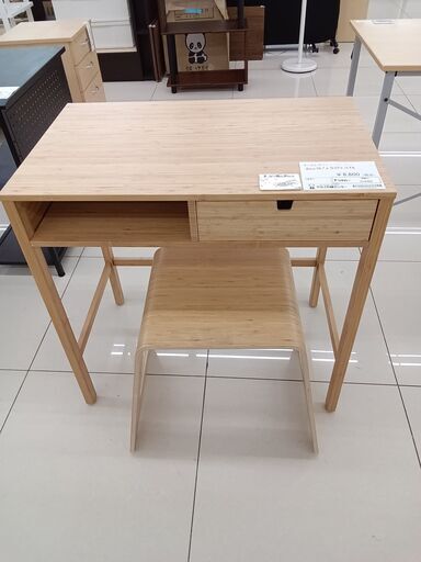 ★ジモティ割あり★ IKEA テーブル椅子ゼット ライトブラウン H76×D47×W76.5 クリーニング済み HJ4392