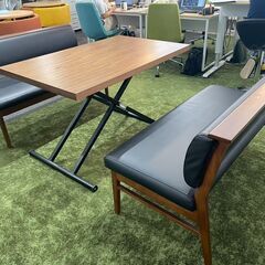 【美品】ニトリ　無段階・昇降式ダイニングテーブル 昇降ダイニングテーブル(NEW アクティブ ウォルナット) | ニトリネット