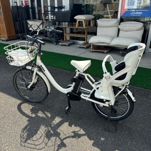 BRIDGESTONE ブリヂストン bikke 電動アシスト自転車 電動自転車 自転車 チャイルドシート 2018 24インチ 14.3Ah ホワイト