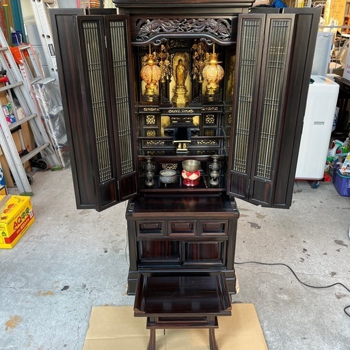 お仏壇 経机仏具付　中古品