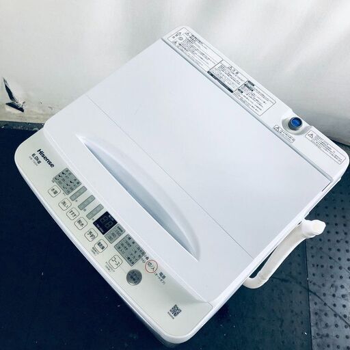 ID:sg218438 ハイセンス Hisense 洗濯機 一人暮らし 中古 2023年製 全自動洗濯機 6.0kg ホワイト 送風 乾燥機能付き HW-T60H  【リユース品：状態B】【送料無料】【設置費用無料】