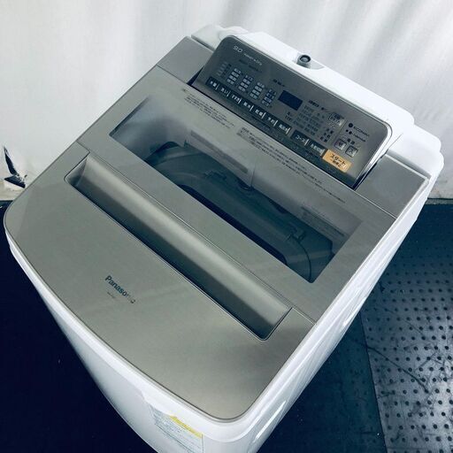 ID:sh30789 パナソニック Panasonic 洗濯機 ファミリー 中古 2016年製 全自動洗濯機 9.0kg/4.5kg カーキ 乾燥機能付き NA-FW90S3  【リユース品：状態C】【送料無料】【設置費用無料】