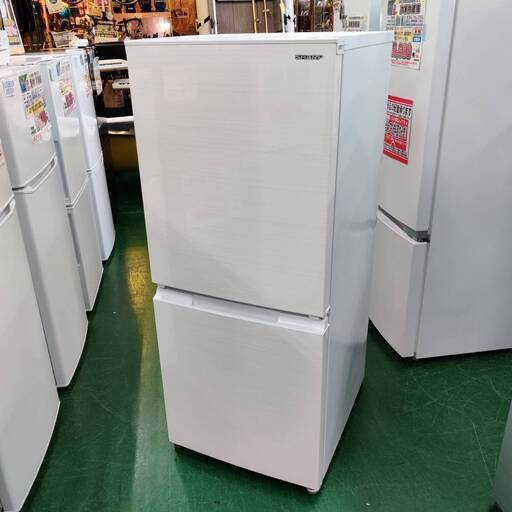 【愛品倶楽部柏店】 保証充実 SHARP (シャープ) 2021年製 152L 2ドア 冷凍冷蔵庫 SJ-D15G-W つけかえどっちもドア