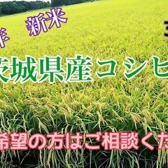 ①令和6年度新米　茨城産こしひかり　玄米30Kg　農家直販　農家...