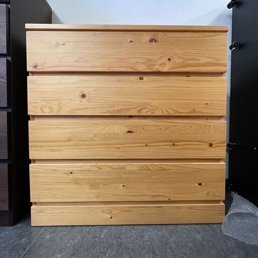 【333】無印良品 パイン材チェスト 4段ワイド