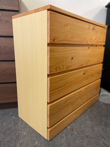 無印良品　パイン材　チェスト　4段　ワイド　廃盤品 無印良品パイン材ワイドチェスト廃盤品タンス
