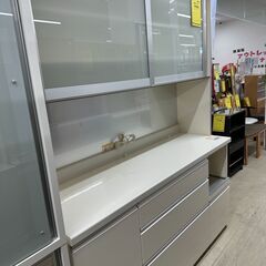 【値下げしました】ジモティ来店特価!!　　食器棚　パモウナ　ホワイト　　　J-0935 ジモティ来店特価!! 食器棚 パモウナ ホワイト J-0935