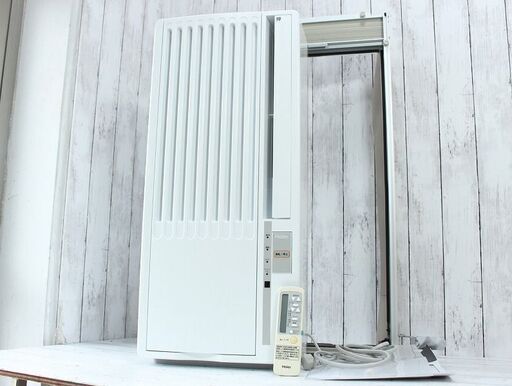 札幌市内配送可 美品 22年製 ハイアール ルームエアコン ウインドエアコン JA-16W 標準窓枠付き