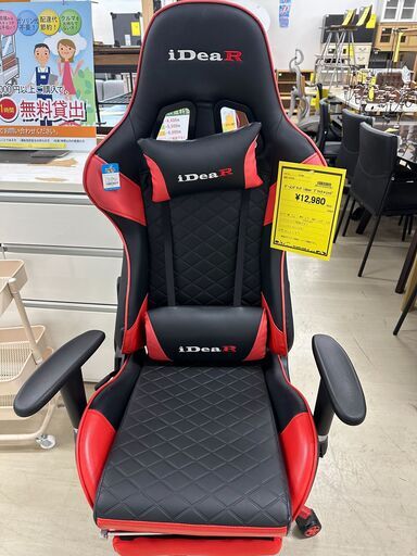 ジモティ来店特価!!　　ゲーミングチェア　Idear 　ブラック×レッド　　J-0938