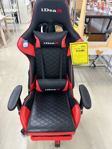 ジモティ来店特価!!　ゲーミングチェア　Idear　ブラック×レッド　　J-0939