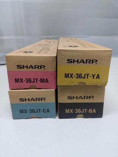未使用品 SHARP 複合機 純正トナー\nMX36JT 4色セット ブラック、マゼンダ、シアン、イエロー