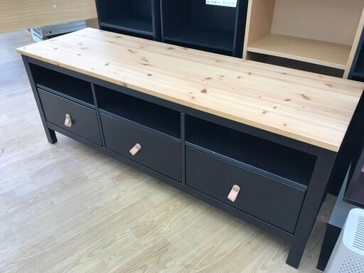 ★ジモティ割あり★ IKEA ローボード ブラック H57×W148×D47 クリーニング済み KJ6142