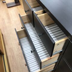 ☆ジモティ割あり☆ IKEA チェスト ブラック H96×W160×D50 