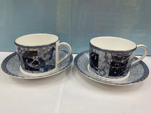 【愛品館江戸川店】ウエッジウッド ミレニアム ペアカップ\u0026ソーサーID:102-025878-007