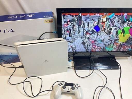 本日限定値下げ中PS4本体 CUH-2100A 500GB ホワイト 動作品 箱入り コントローラー付 プレイステーション4 美品 PLAYSTATION4
