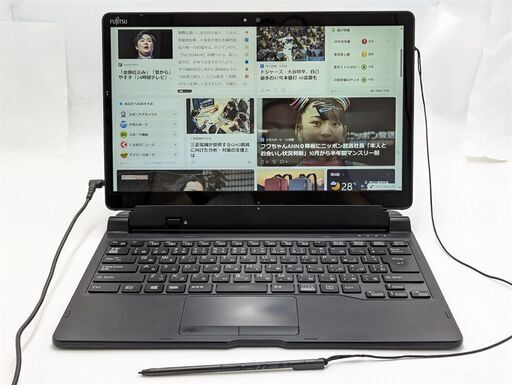 激安 タッチ可 ペン付き 中古良品 SSD256 13.3型 タブレット 富士通 Q738/SE 第7世代Core i3 4GB 無線 Bluetooth Windows11 Office