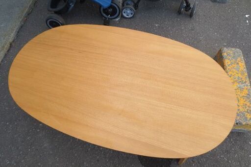 無印良品 タモ材 楕円形 こたつ LK-1340 フラット式 炬燵 火燵 ロー  