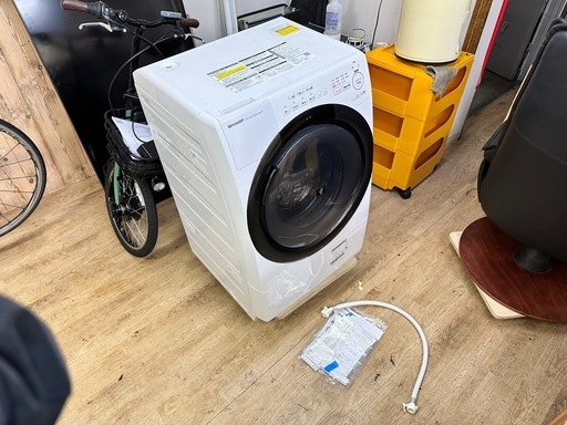 ▲⭐️激安価格⭐️SHARP シャープ ES-S7H-WR 洗濯機 7kg 2023年製 乾燥機能付き 全自動 ホワイト 省エネ デジタル LED表示 大容量