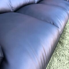 3人掛けソファ ニトリ ソファ 合成皮革 黒 幅205cm 参考価格79,990円?自社配送時?代引き可?※現金、クレジット、スマホ決済対応※【送料に設置込】
