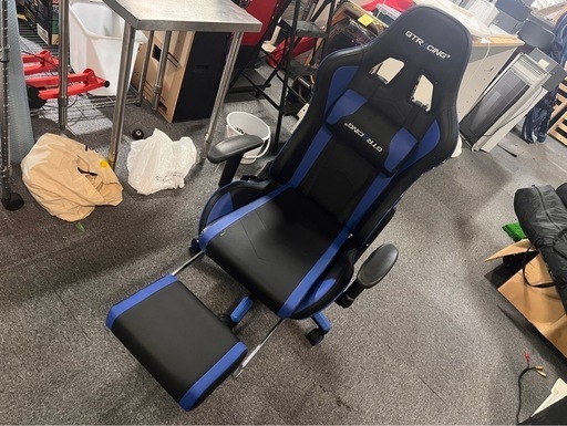 【中古品】GTRACING ゲーミングチェア Bluetooth左右スピーカー付き 椅子 デスクチェア デスクチェア サラウンド効果 PC/PS4/PS5/XBOX/SWITCH等対応(専用USBアダプタ使用) オフィスチェア デスクチェア パソコンチェア ハイバック ヘッドレスト ランバーサポート ひじ掛け GT890Y-BLUE